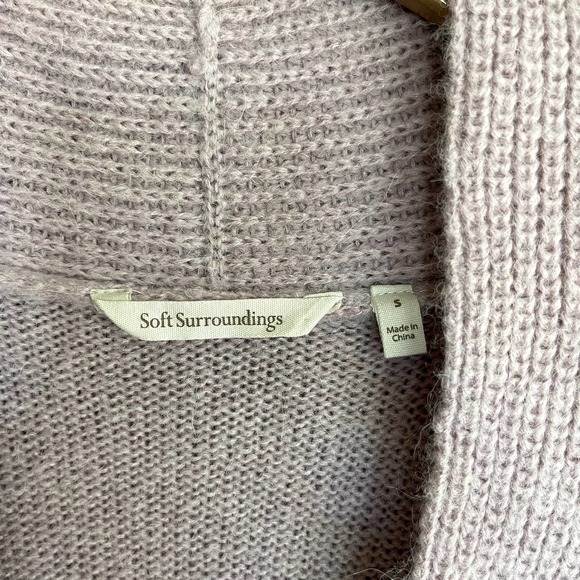 Soft Surroundings Serena Sweater in Dawn Pink Size Small Alpaca Wool Ribbed - Picture 5 of 13